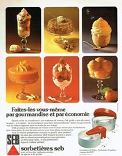  1975 Advertising 0722 SEB Sorbet Maker DIY Ice Cream 