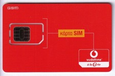 TELECARTE GSM SIM COLLECTOR .. GRECE VODAFONE A LA CARTE +N° CHIP/PUCE NEUVE