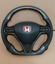 Honda City/Jazz 8-13 & FD Civic 6-12 Carbon Fiber Flat-Bottom Steering Wheel