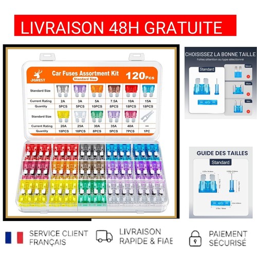 Kit 120 fusibles auto - fusibles, standard