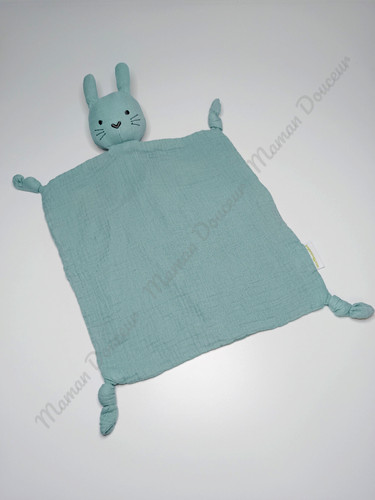 Doudou plat lange - carré, lapin