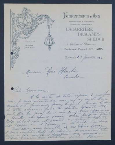 Facture 1932 lacarriere - facture,