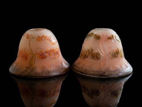 Paire tulipes abat - abat-jour, pâte