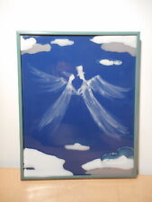 Tableau plaque porcelaine émaillée ange amoureux galerie Varsovie Pologne