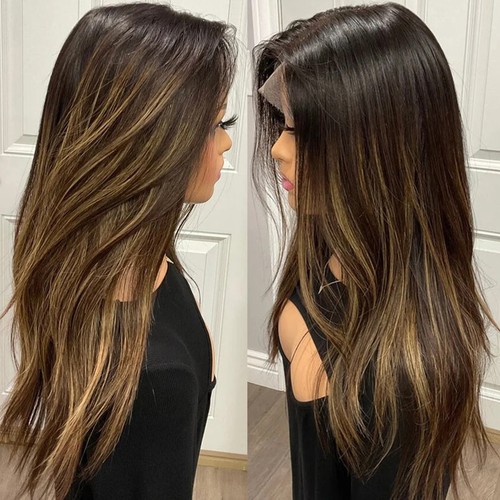 Ombre caramel brown highlights - ombre,