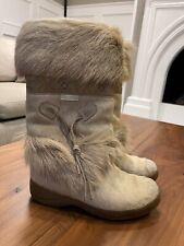 Tecnica Apres Ski Goat Fur Winter Boots Women's Size EU 36 2/3 US 6 Made/ Italy✨