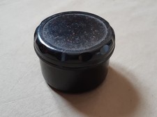 Boite ronde en bakélite brune