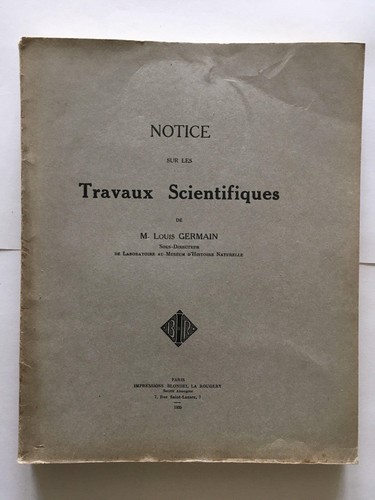 Notice sur les travaux - les,