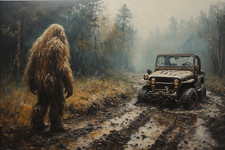 vintage illustration sasquatch