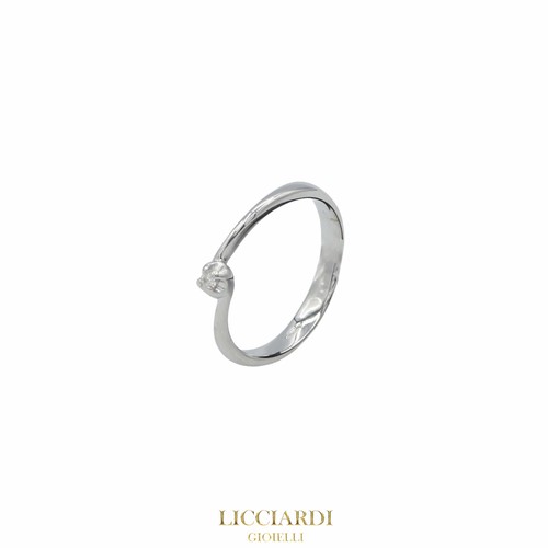 Bague solitaire femme blanc - solitaire, or