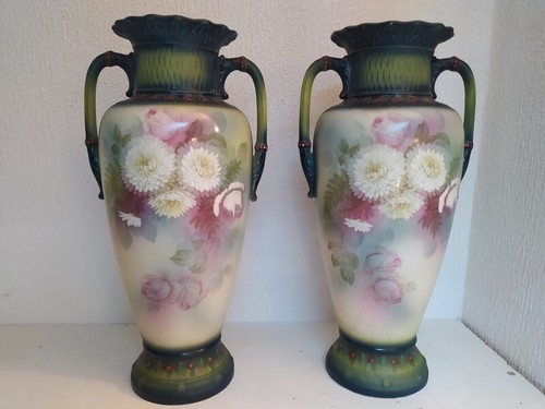 Paire vases victoriens - de, en