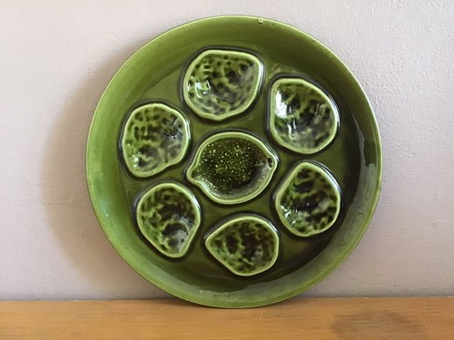 Assiette huîtres vintage - À,