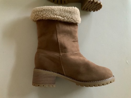 New camel colored - suede, boots