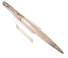RARE STYLO BILLE DE PRESTIGE PARKER 75 EN ARGENT MASSIF MODELE VENDOME Q341