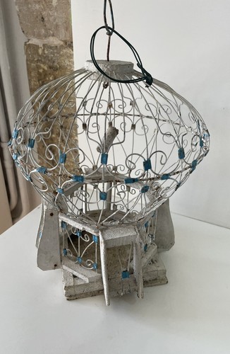 Ancienne cage oiseaux retro - oiseaux,