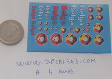 decals decalcomanie  nouveau belga pub rallye ypres spa wrc 1/43 v