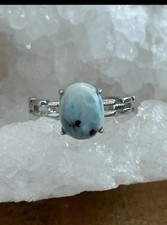 Bague larimar réglable