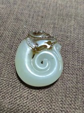 Chinese white jade antique dragon jade pendant