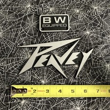 Peavey Logo Badge & BW Equipped Amp Speaker 1979 Era Metal Emblem Black Widow