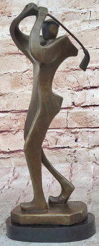 Vintage bronze golfeur - bronze,