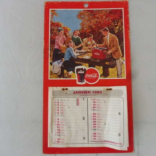 Coca cola calendrier 1990 - cola,