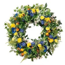 Charmante couronne florale printani��re pour porte ou mur rehausser l'ambiance d