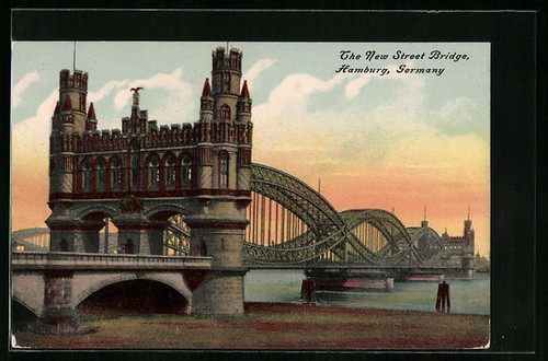 Carte postale hambourg - carte, hambourg,