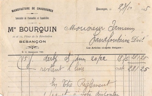 1925 manufacture shoes - manufacture,
