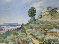 aquarelle ancienne 1921