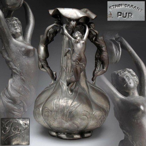 Vase étain peltz ancien art - peltz,