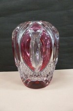 Vase fleur en verre taillé