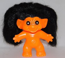 Uneeda 3in Witch-Nik Troll made of ORANGE Vinyl! Halloween-ish! FREE Shipping!