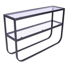 Console Design en Verre "Rocker" 110cm Noir