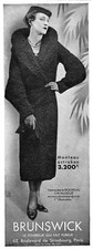 *** BRUNSWICK Fur _ Astrakan Coat *** 1935 - Pub. (12 x 32.5) // p411
