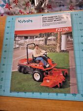 1991 Kubota FZ2100 Zero Turn 4wd Mower Brochure 