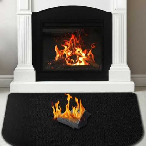 Tapis cheminée demi cercle - tapis,