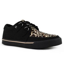 T.U.K. A9181 TUK VLK D Ring Creeper Sneaker Noir Léopard Toile