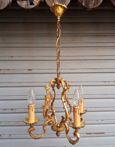 Ancien petit lustre cage - , 4