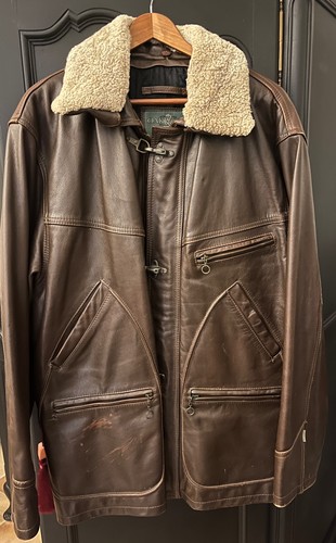 Blouson cuir hiver homme