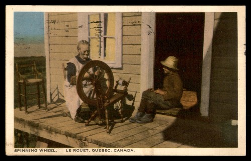Postcard spinning wheel - postcard,