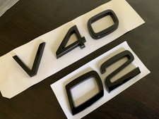 Gloss Black Rear Badge for V40 D2 Glossy Car Numbers Letters Fits VOLVO V40 D2