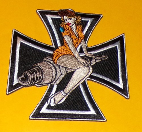 Tissu patch croix - :, biker