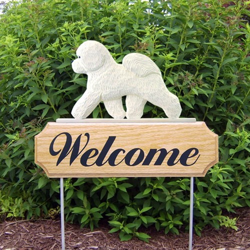 Panneau bienvenue bichon - de,