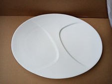 Pillivuyt France  Plat ovale à hors-d'œuvre, 32 x 23 cm  porcelaine blanche NEUF