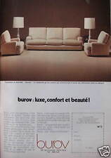 ADVERTISEMENT 1975 BUROV LUXURY COMFORT AND BEAUTY SOFA ARMCHAIR