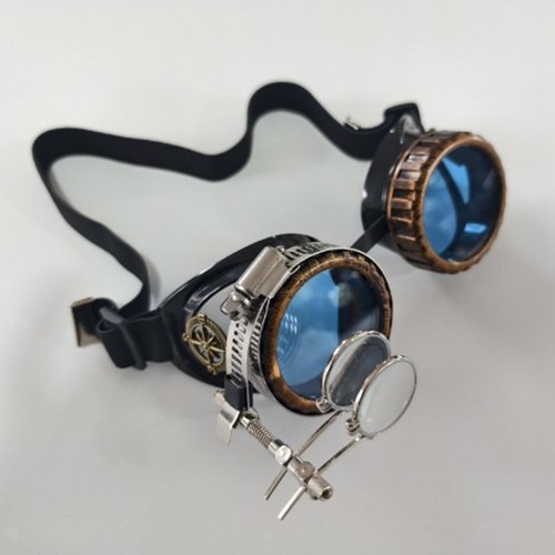 Lunettes steampunk avec loupe - lunettes,
