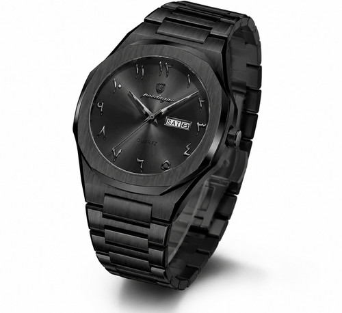 Montre homme luxe noir quartz - noir,