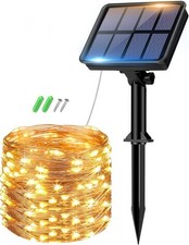 Lot de 2 Guirlande Solaire Exterieur, Totale 16m 160LED Lumineuse Étanche, 8