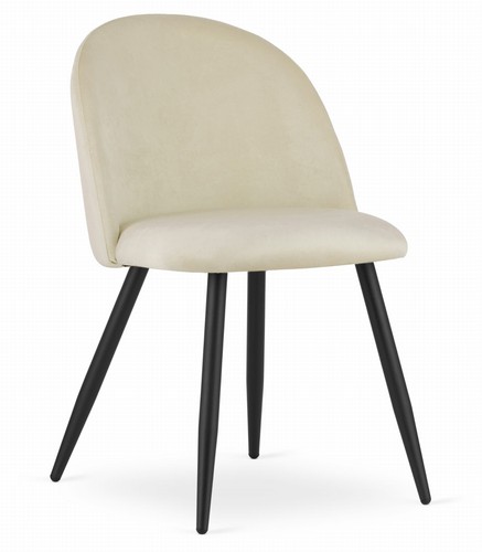 Fauteuil bello velours beige - fauteuil,