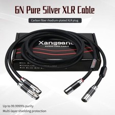 Pair SP-9003Ag 6N Pure Silver Hifi Xlr Cable Audio Microphone Cable Rhodium Plug